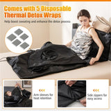 Infrared Sauna Blanket for Home Use with Armholes Wraps and Sauna Bag 37225164
