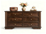 () Double-Row 6-Drawer Chest Painted MDF Drawer Unit Painted Drawer Dresser 71136412
