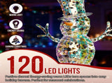 4FT Lighted Iridescent Snowman Christmas Decorations, Pre-lit Holiday Decor with 100 Warm White LED 15924623