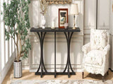 U-Style 59.8'' Wooden Console Table with Oak Veneer Top,Farmhouse Entryway Table with Rubber Wood N711P295300B