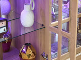 LED Curio Display Cabinet Antique Display Cabinet with Glass Doors Adjustable Shelves for W2275P460422