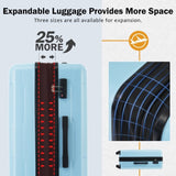2 Piece Luggage Set with Bags Expanable Spinner Wheels ABS Lightweight Suitcase with TSA Lock N732P198745N