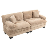 Two-seat Sectional Sofa Modular Deep Seat Sofa Couch Chenille Sofa Sleeper Comfy Upholstered W676P278753
