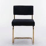 Furniture,Modern Dining Chairs Corduroy Fabric,Gold Metal Base, Accent Armless Kitchen Chairs 03193640
