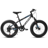 ZNTS A20316 20 Inch Fat Tire Bike Adult/Youth Full Shimano 7 Speed Mountain Bike, Dual Disc Brake, W1856P152434