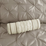 7 Piece Tufted Comforter Set Taupe Cal King B03596868