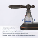 Bathroom Faucet Oil Rubbed Bronze 360 Degree High Arc Swivel Spout 4 Inches Centerset Vanity Faucet 42940453