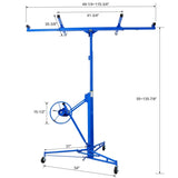 ZNTS Drywall Lift Panel 11' Lift Drywall Panel Hoist Jack Lifter,BLUE 28837698