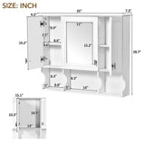 35'' x 28'' Wall Mounted Bathroom Medicine, Modern Bathroom Wall with Mirror, Mirror N710P209443K