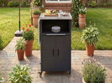 Foldable Outdoor Prep Station BBQ Cart Patio Dining Cart Foldable Outdoor Kitchen Island Grill Cart N719P407404B