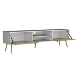 Tv Stand A Magness, Living Room, White / Macadamia B092142843