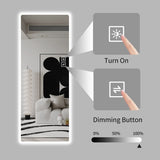 Full Length Mirror Lighted Vanity Body Mirror LED Mirror Wall-Mounted Mirror Big Size Rounded W2709P178826