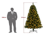 FCH 7ft 1100 Branches PVC Material DIY 200 Lights Warm Color 8 Modes Christmas Tree Green 26333713
