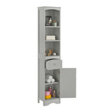 ZNTS Tall Bathroom Cabinet, Freestanding Storage Cabinet with Drawer, MDF Board, Adjustable Shelf, Grey 54569192