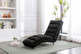 COOLMORE Linen Chaise Lounge Indoor Chair, Modern Long Lounger for Office or Living Room W39539627