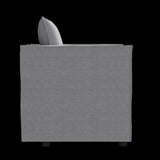 Decorative chair, comfortable gray single sofa chair, soft breathable seat cushion, soft cushion W1727P237735