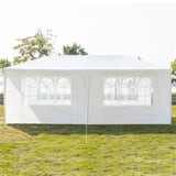 ZNTS 3 x 6m Six Sides Two Doors Waterproof Tent with Spiral Tubes White 13319883