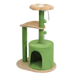 33in Cat Tree, Multi-level Cat Tower with Cat Scratching Post with Curved Perch, Cozy Cat Condo, 52984863