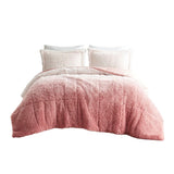 King/Cal King Ombre Shaggy Long Fur Comforter Mini Set B03595980