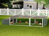 20.93ft Large Wooden Chicken Coop Outdoor Hen House with Nesting Box & Weatherproof Asphalt Roof, 79211579