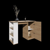 ZNTS Allen 47" Wide Kitchen Island One Cabinet and Five Shelves, Bar Table, Dinning Table. Pub Table B070P286429