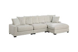 Living Room Furniture Armless Chair Beige Corduroy 1pc Armless Chair Soft Cushion Wood Legs B011P211064