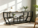 70.9" Entryway Sofa Table with Shelves, Console Table 68030504
