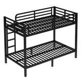 Metal Twin XL over Twin XL Bunk Bed for Teens and Adults,Space-Saving/Noise Reduced/No Box Spring W1580P309628