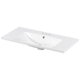 36x18" Rectangular 3 Hole Bathroom Resin Sink, Vanity Top Sink Only, Fits 4" Center WF316073AAK