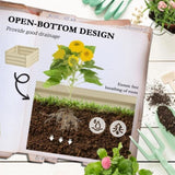 Cream white galvanized planter box with rattan holder 24 "x 24" x 11.75" 15161950
