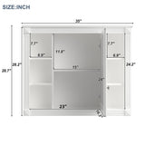 35'' x 28'' Wall Mounted Bathroom Storage Cabinet, Medicine Cabinet, Modern Bathroom Wall Cabinet WF305081AAK