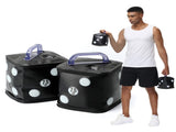 Water Filled Dumbbells Set, Fun Dice Style Travel Foldable Dumbbells,Fitness Dumbbell Pairs 15lbs, 51352518