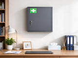 16" x 21" Lockable Medicine Cabinet, 3-Tier Steel Wall Box with 2 Keys & Adjustable Shelves for 91791008