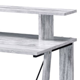 Antique White and Black Writing Desk with Upper Shelf B062P184524