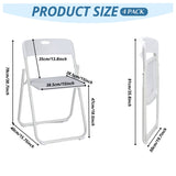 ZNTS 4 Pack Plastic Folding Chairs, Stackable Commercial Chairs, Portable Event Seats Indoor Outdoor for 53827102