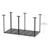 ZNTS 3x6 Overhead Garage Storage Rack, Heavy Duty Adjustable Ceiling Mounted Storage Racks, 750LBS Weight 93039307