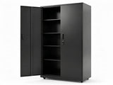 73 Inch Heavy Duty Mobile Steel Storage Locker Cabinet with Keys, Multi-Height Customizable Shelves 36903983