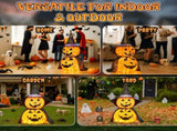 2Packs 3FT Halloween Collapsible Lighted Pumpkin Decoration, 176 LED Pop-Up Pumpkin Lamp with Cape, 70246841