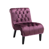 COOLMORE Modern Velvet Armless Accent Living Room Chair / Leisure Chair,Upholstered Fabric Button W39550126