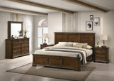 ZNTS Maderne Traditional Wood Panel Bed with Dresser, Mirror, Two Nightstands, Queen size T2574P204903