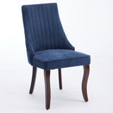 Rayon Cloth Flocking Linen Dining Chairs Channel Kitchen Dinner Chair Comfy Fabric Upholstered W1143P190235
