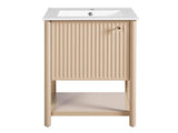 20-inch Bathroom Vanity with Ceramic Sink, Freestanding Single Vanity Set with Soft Closing Door, 91614210