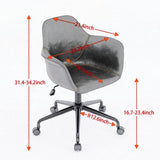 Mid-Century Modern Office Chair,Rolling Swivel Height Adjustable Ergonomic Chair with W1143P173516