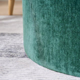 2-Piece Set Round Chenille Storage Ottoman, Equipped with a Drum Shaped Small Stool, Storage Space, W487P179603