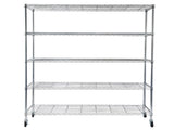 5-Tier NSF Heavy Duty Adjustable Storage Metal Rack with Wheels & Shelf Liners Ideal for Garage, 49670774