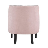 Modern Traditional Accent Chair Pink Chenille Upholstery Button-Tufted Solid Wood 1pc Living Room B011P182661