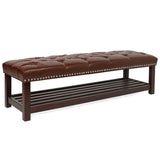 Bedroom End of Bed Bench Tufted Upholstered End of Bed Bench End of Bed Entrance Shoe Bench, 60" W68053159