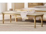 Oak Upholstered End of Bed Bench, Farmhouse Bedroom Bench Entryway Seat with Solid Wood Legs, 52 62441498
