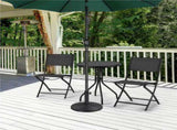 Patio Market Umbrella Base with Water-Resistant Coating, Black 65160914