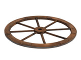 2pcs 24-Inch Old Western Style Garden Art Wall Decor Wooden Wagon Wheel Brown 30604611